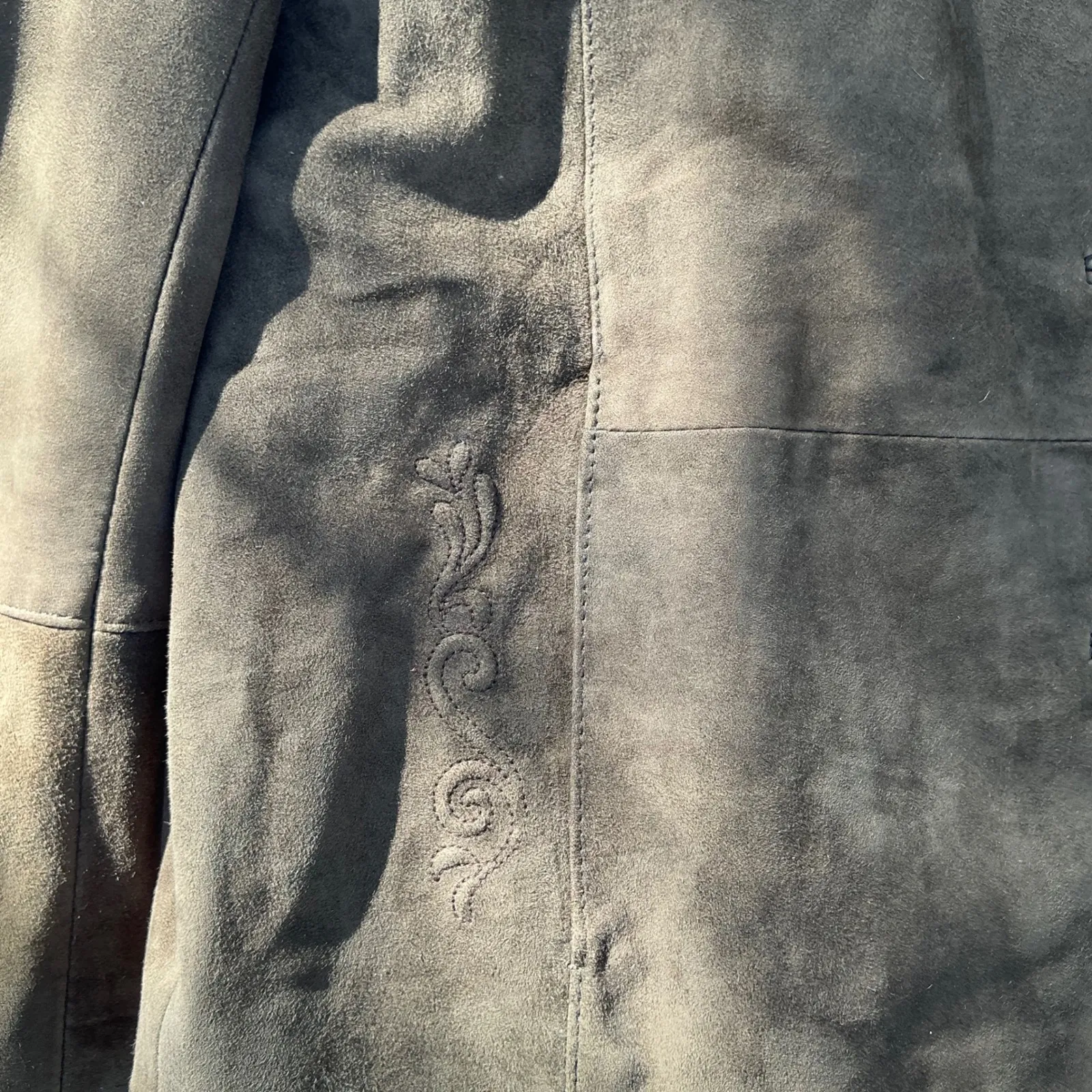 Vintage Country Maddox Suede Leather Jacket Brown Plaid Lined Button Blazer Sz M Size M - Image 10