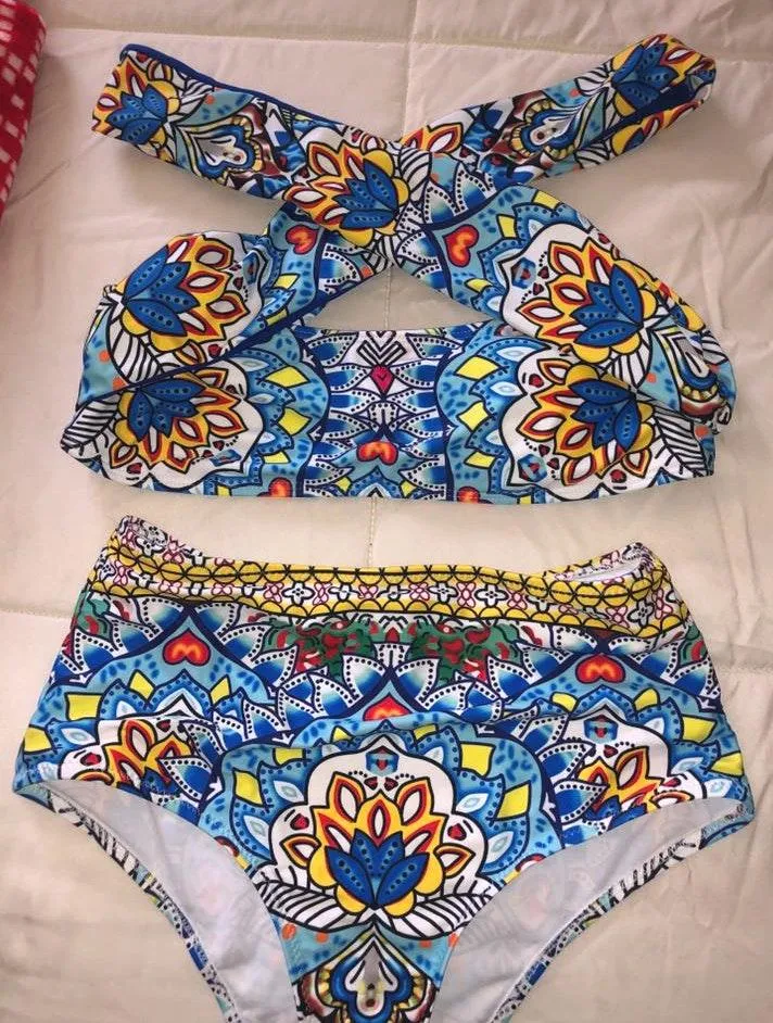 Romwe 2 Piece High Waisted Bathing Suit - Image 2