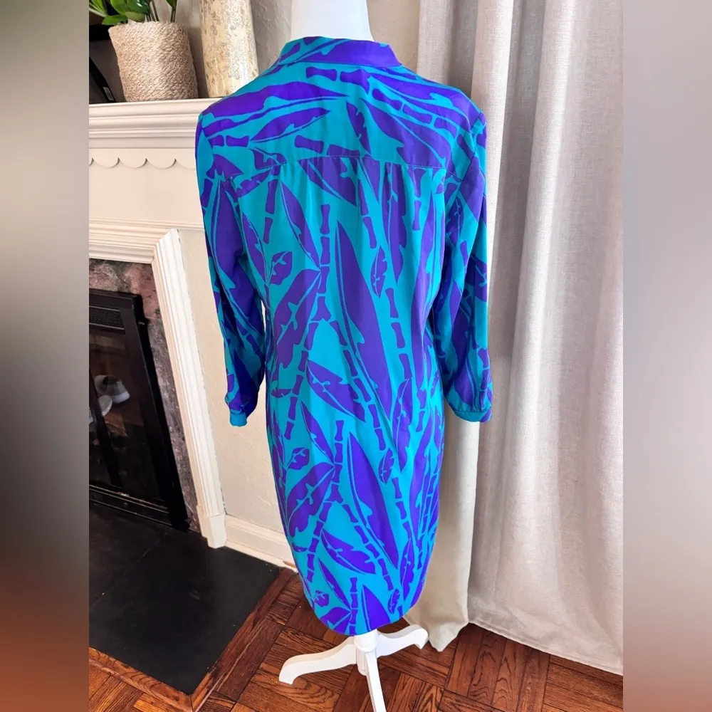 Amanda Uprichard Blue & Purple Silk Dress – Size Small - Image 4