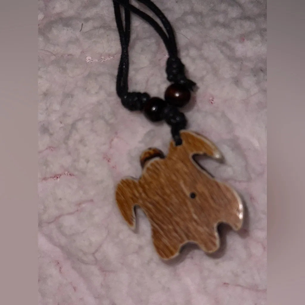 Bohemian Turtle Pendant Necklace Brown - Image 4