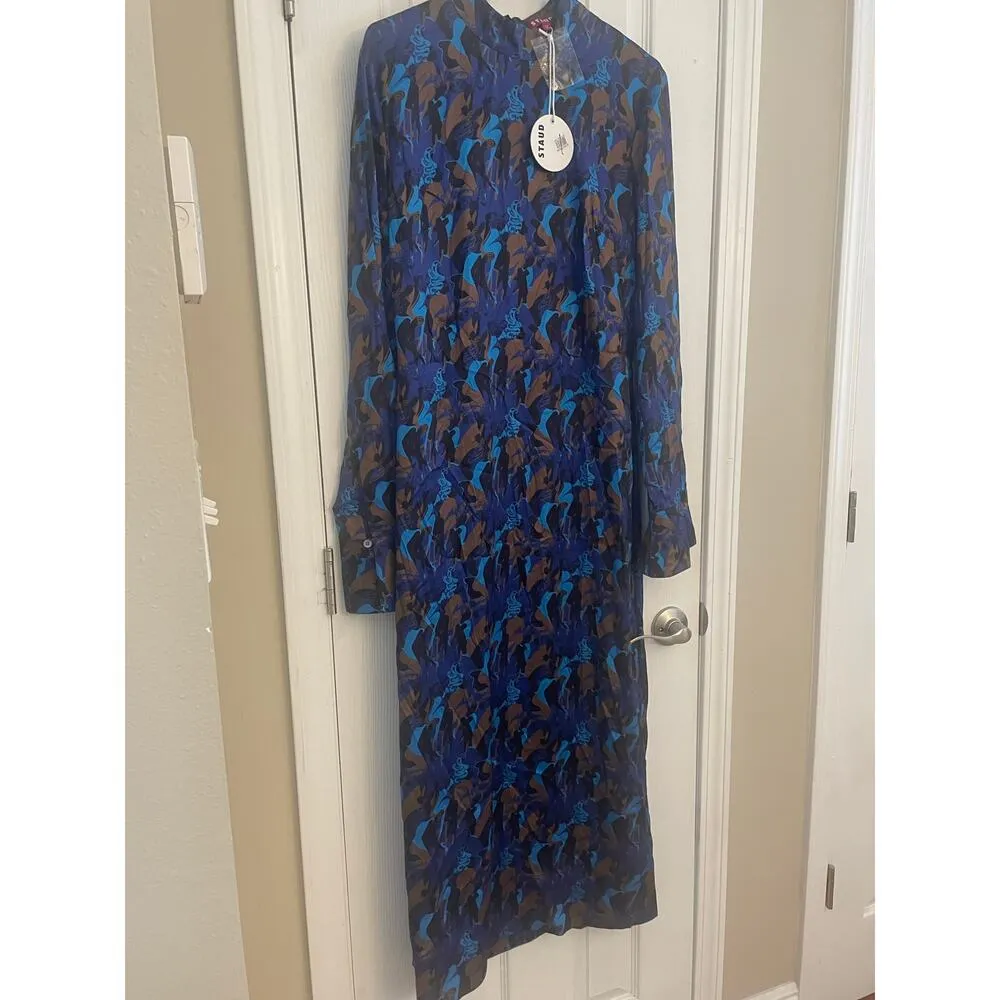 *STAUD Women's Size 12 Sapphire Sirens Thicket Long Sleeve Dress New, A66 - Image 8
