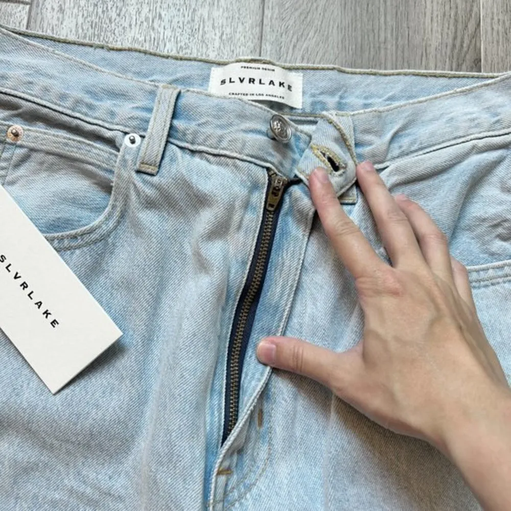 London Split High Rise Straight Leg Jean in Hard Luck Size 32 NWT - Image 7