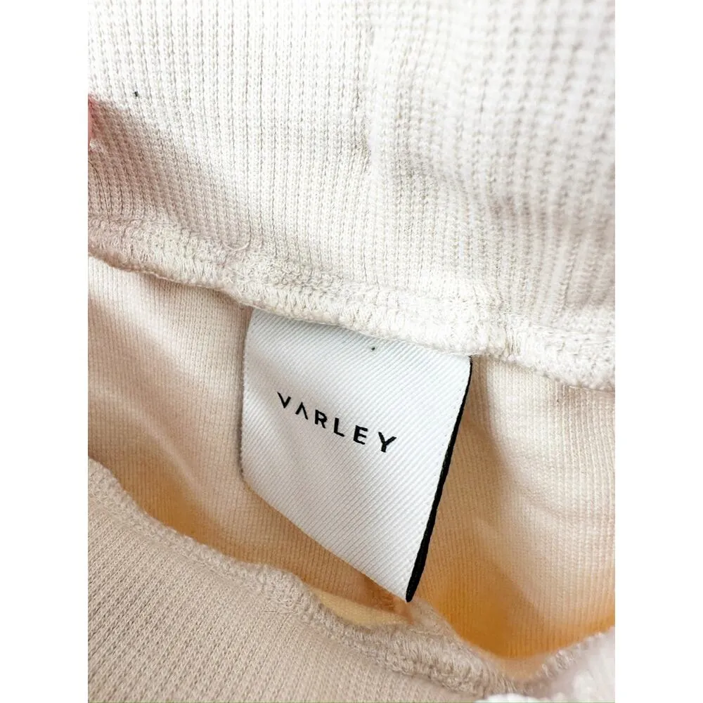 Varley Relaxed Cream Tapered Lounge Jogger Sweatpants Size Medium - Image 4