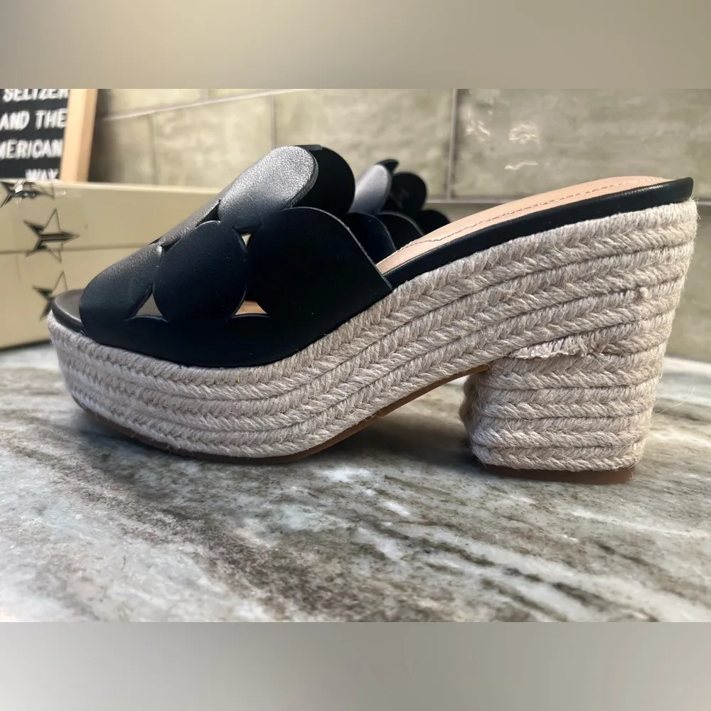 NYDJ Helene platform sandals Black New - Image 5