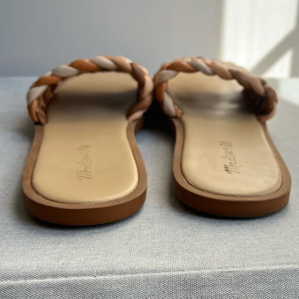 Madewell The Suzi Slide Sandal in Multi Woven Leather sz 8 - Image 3