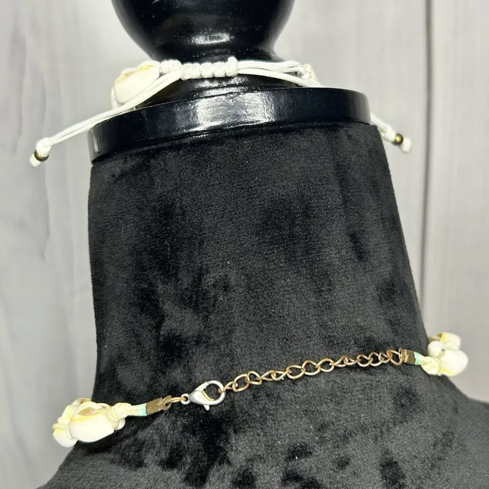 Cowrie Shell Choker Necklace and Bracelet Set Boho Surfer Y2K Beach Fashion - Image 6