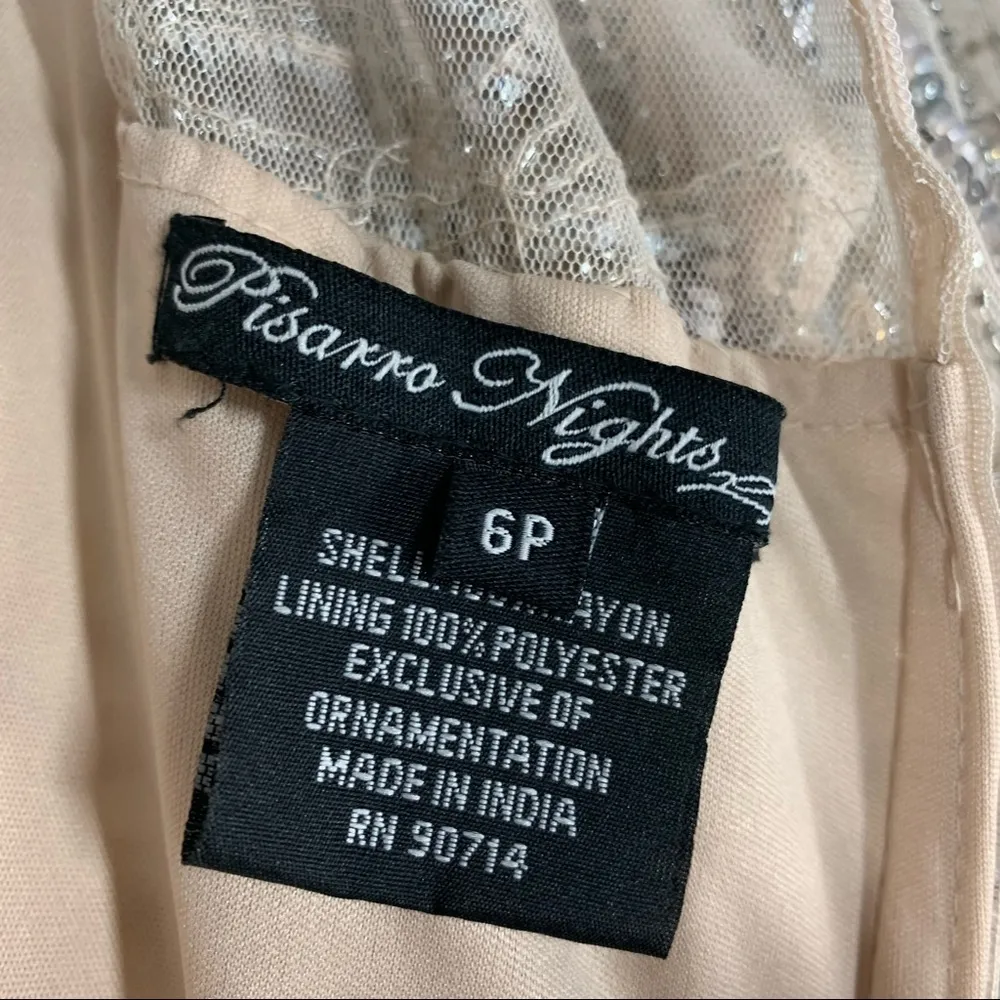 Pisarro Nights D1545 Embellished Mesh Gown Size 6P - Image 10