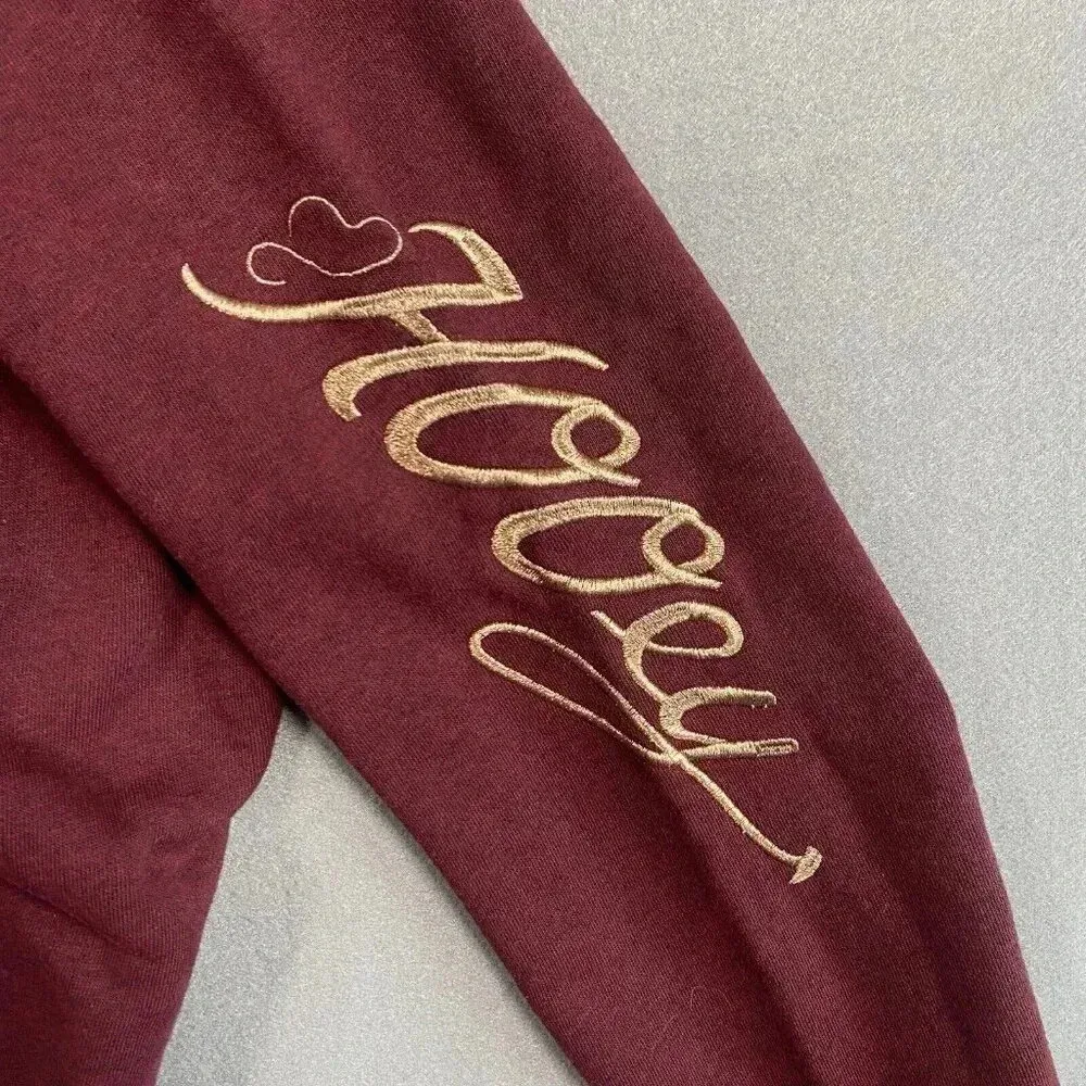 Hooey Veracruz Maroon with‎ Aztec Pocket Hoodie Women's Size M Medium Western Red - Image 15