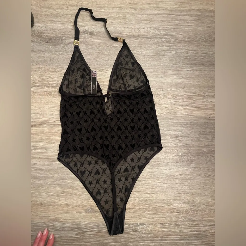 NWOT VICTORIA’S SECRET BLACK MESH BODYSUIT S - Image 4