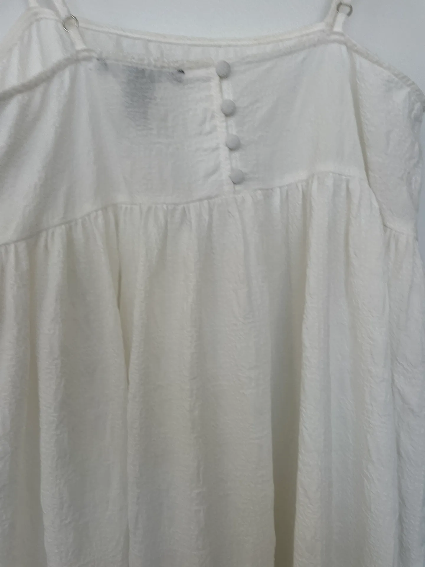 White Trapeze Tiered Midi Dress - Image 4