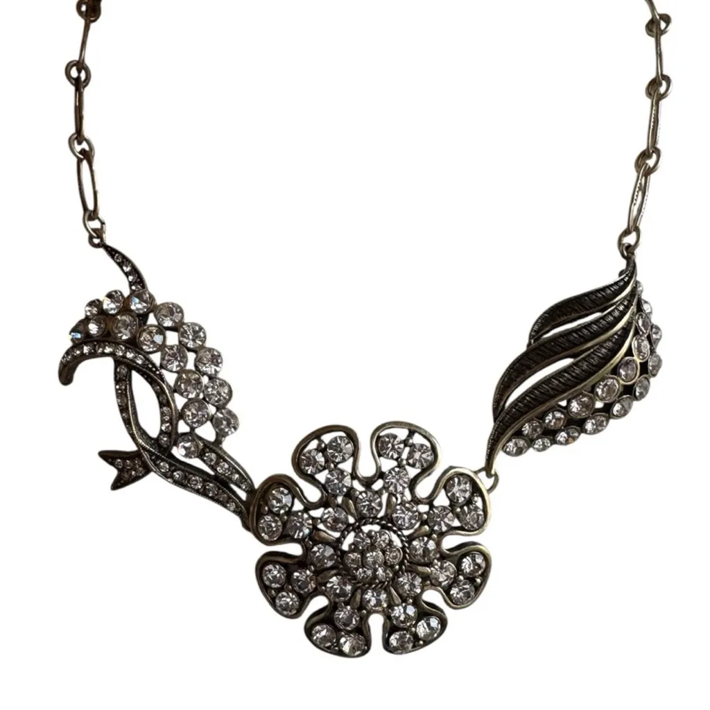 Allison Reed NWT Elegant Antique Gold
Floral Necklace Gold - Image 2