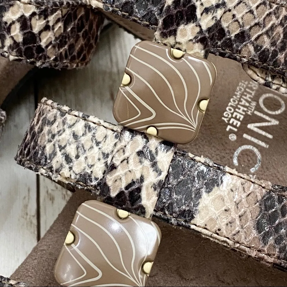 Vionic Rest Amber Natural Beige Snake Sandals 9 - Image 11