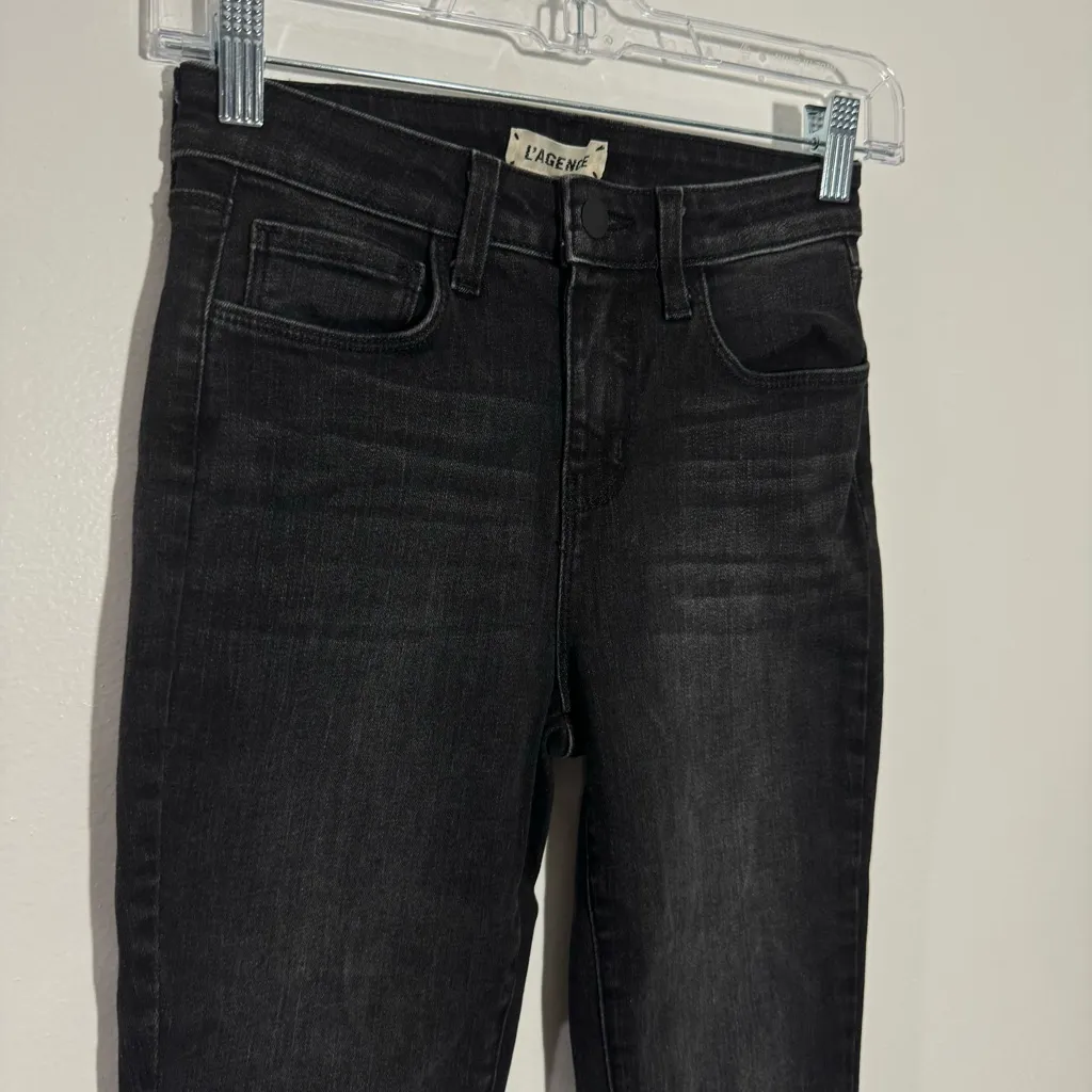 NWOT L'agence Margot‎ High Rise Skinny In Castle Rock Black Size 24 - Image 3