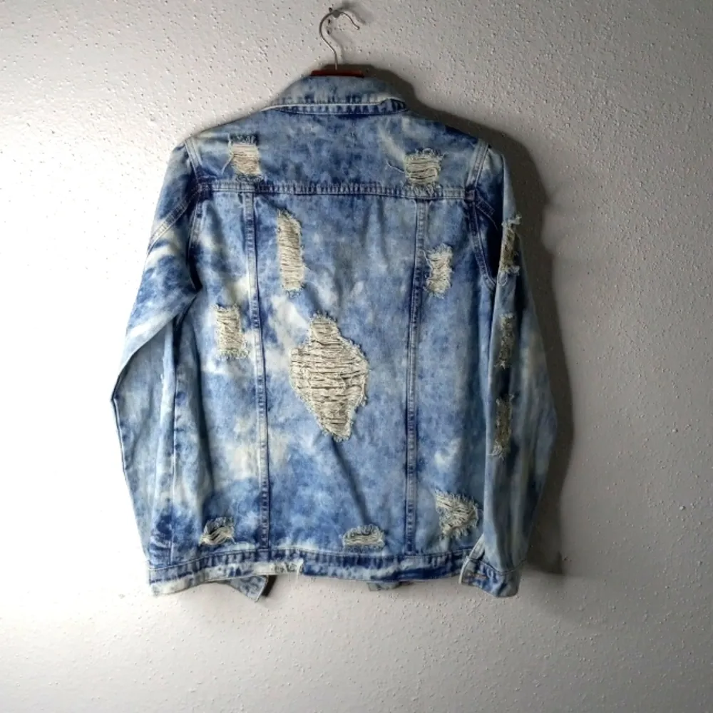 Fantastic Fawn S Destroyed Acid Wash Jeans Jacket Distressed Acid Wash - Image 6