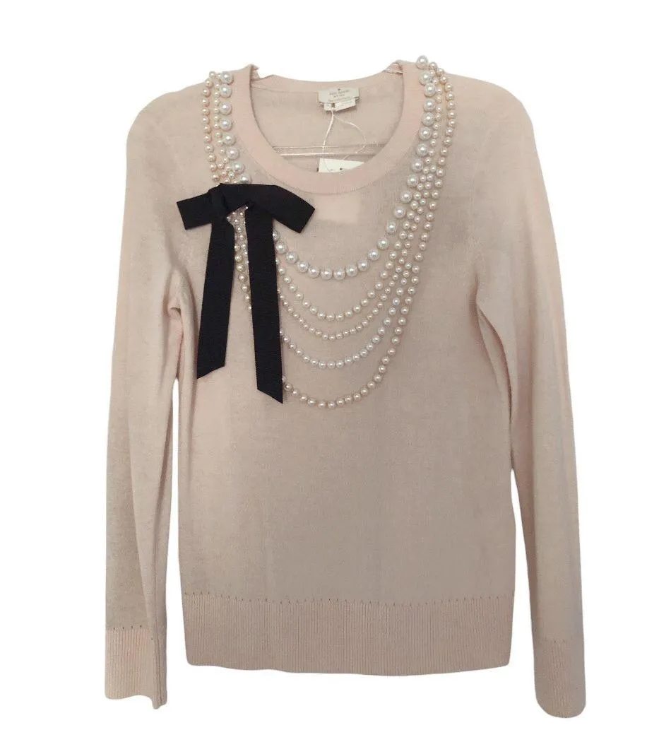 Maxine Pink Blush Pearl Sweater - Image 4