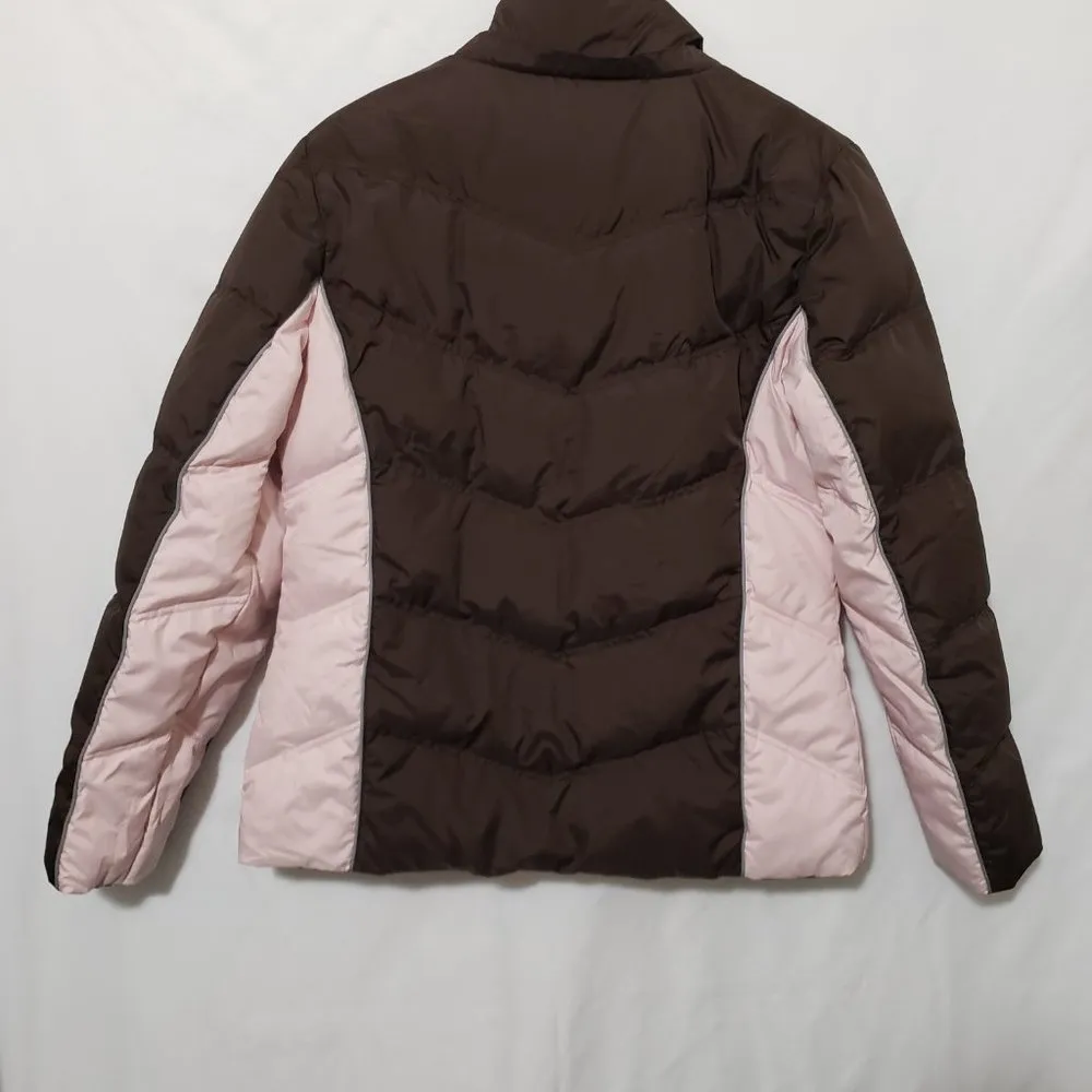 Maralyn & Me M Pink Brown Gorpcore Puffer Ski Jacket - Image 8