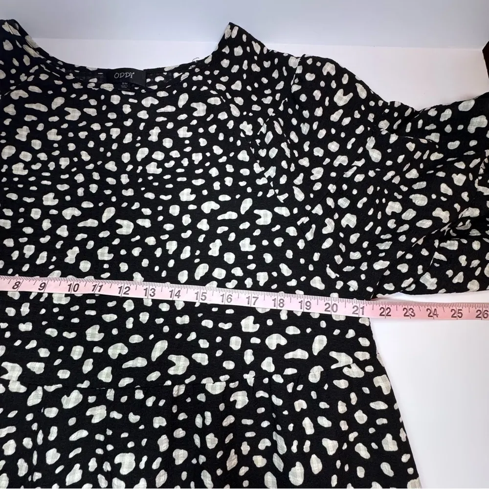 Oddi Chic Black and White Patterned Dress S/M Size undefined - Image 3