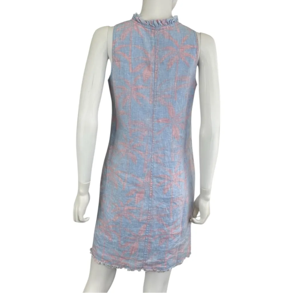 Tommy Bahama 100% Linen Palm Print Dress Size XS - Image 3