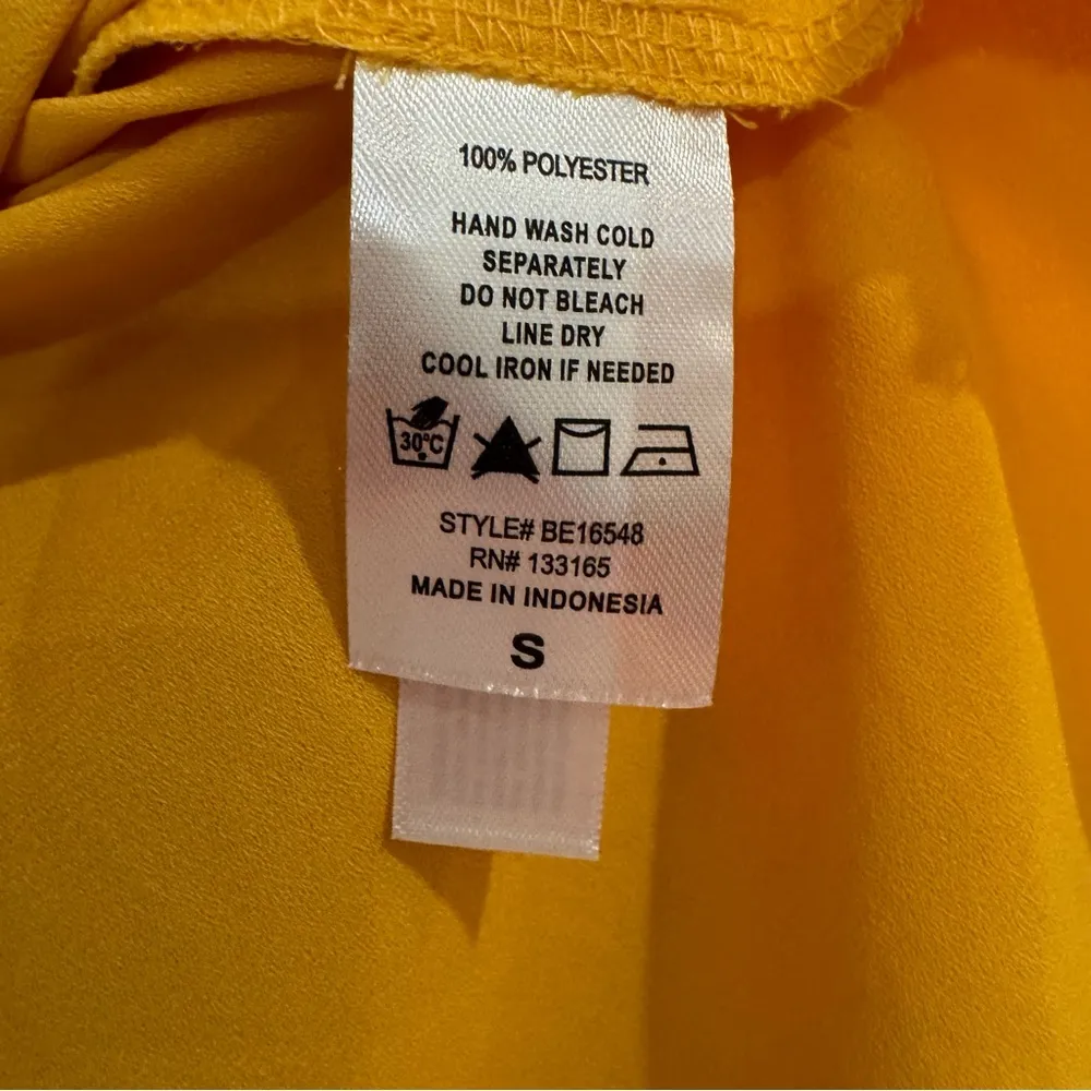 Everleigh‎ Cap Sleeve Yellow Blouse V - Image 4