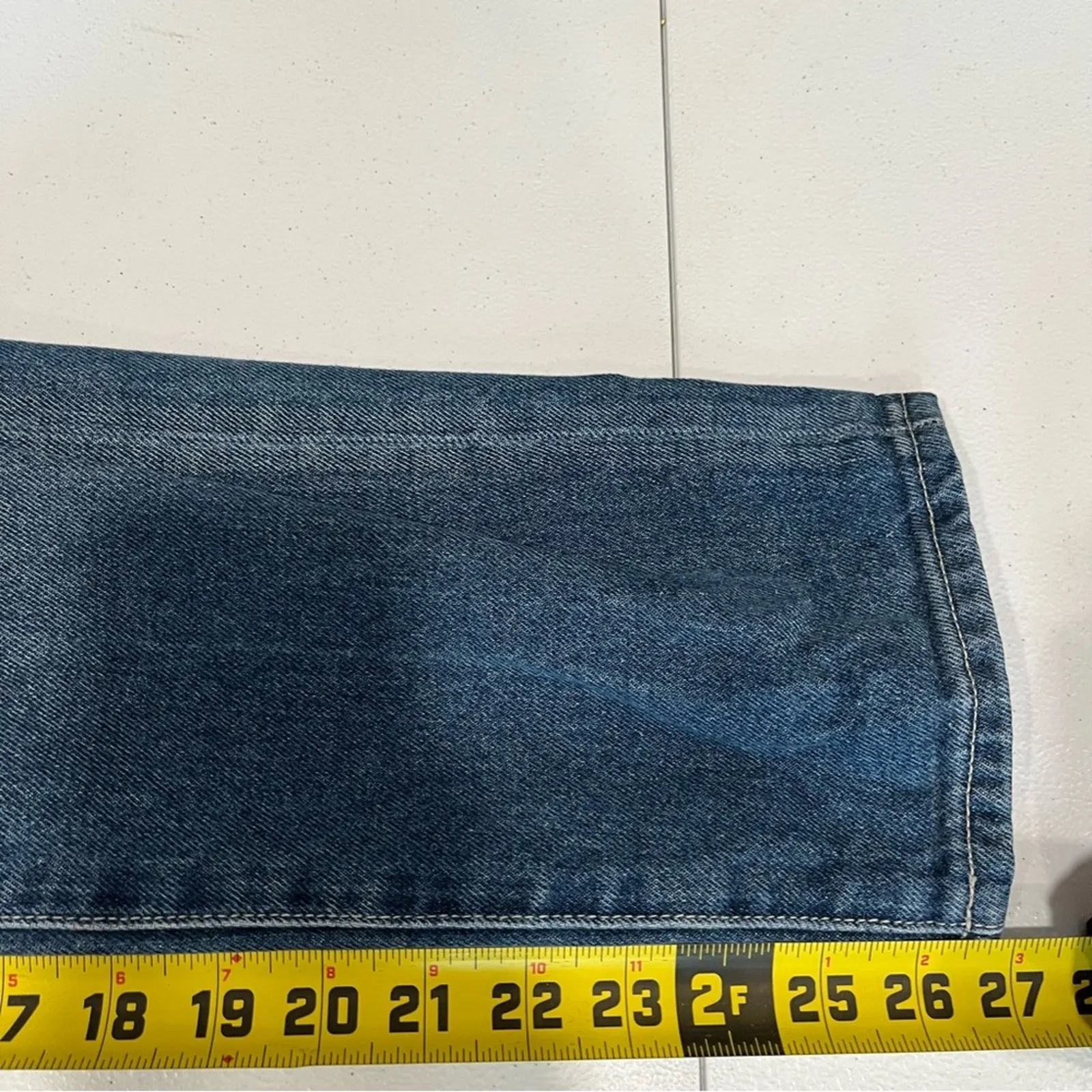 Lovers + Friends Denim Ezra Distressed Boyfriend Blue Denim Jeans 100% Cotton - Image 8