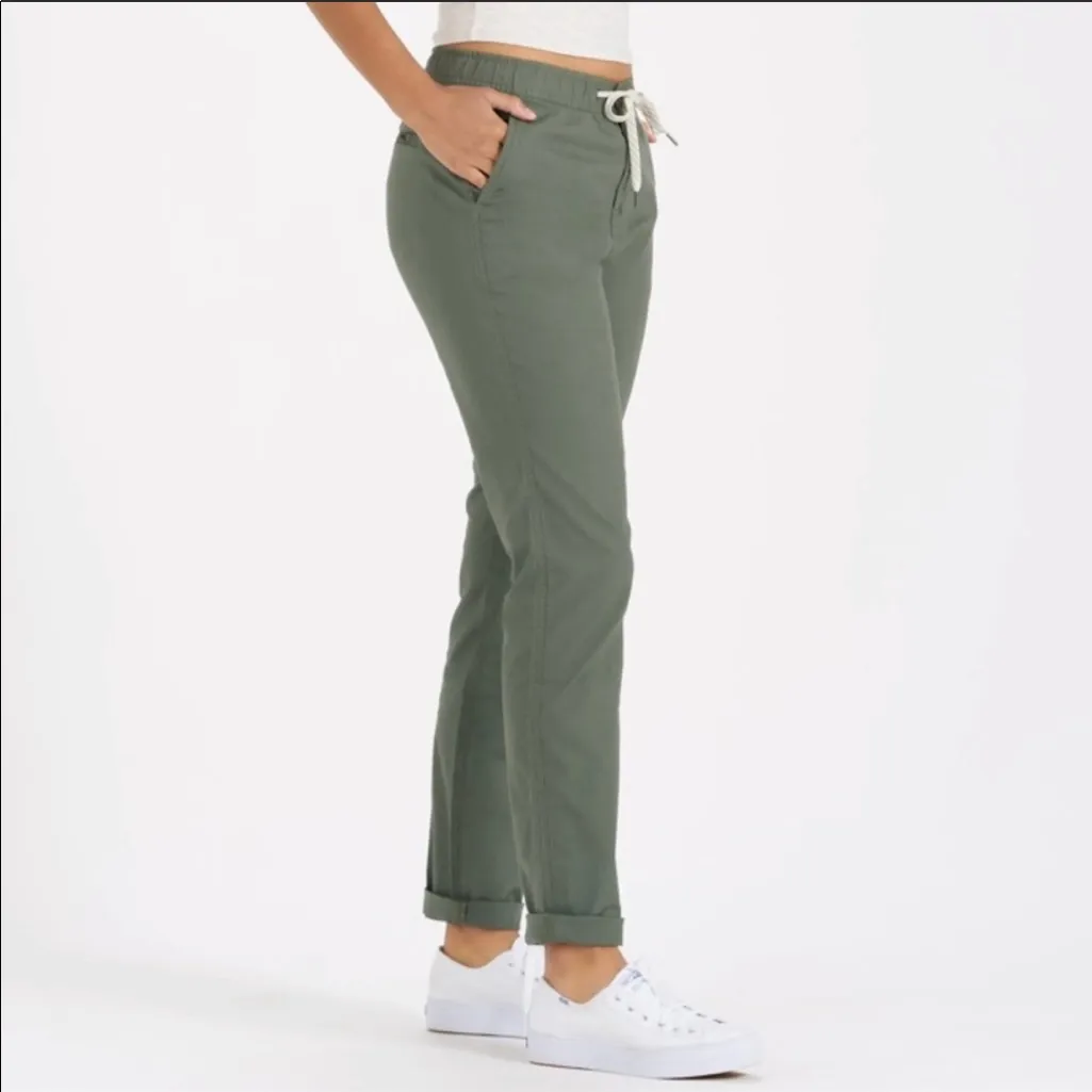 Vuori Ripstop Green Army Climber Pant L Zipper Pockets women’s - Image 2