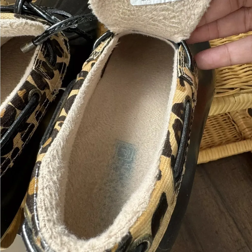 Sperry Top Sider Duck Boots Women’s Size 7 Leopard Print Rubber Shoes‎ EUC - Image 4