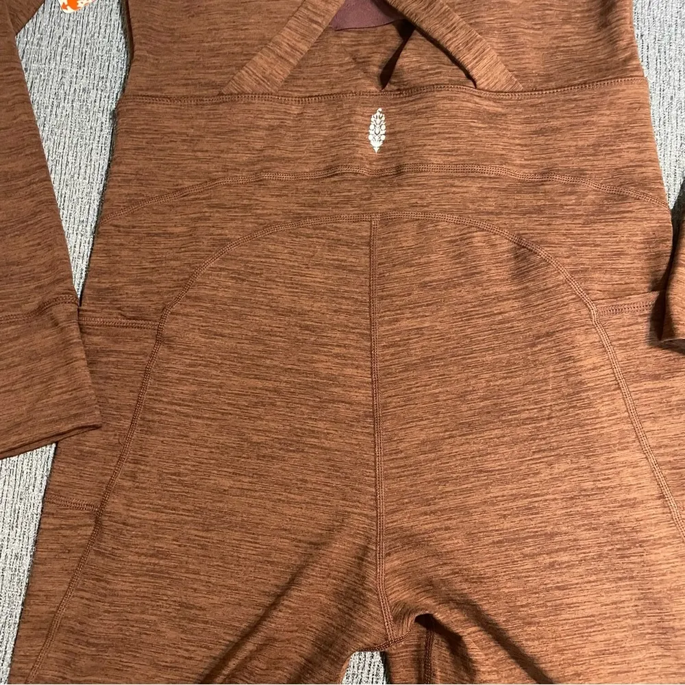 Free People Movement Relieve Crossback Jumpsuit Brown Size L - Image 8