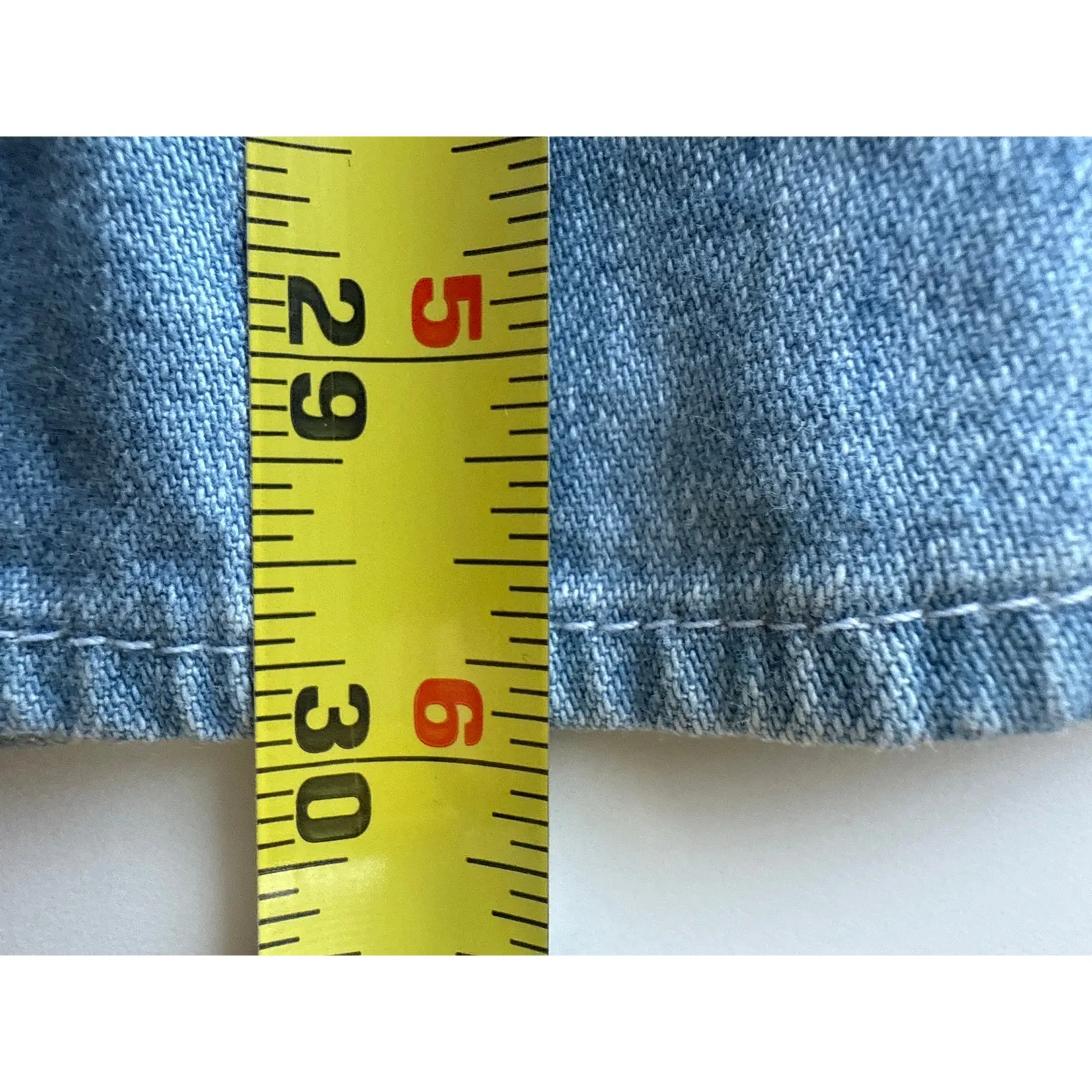 Vintage 90s Express Chambray Denim Button Down Women's Shirt Size Large - Image 8