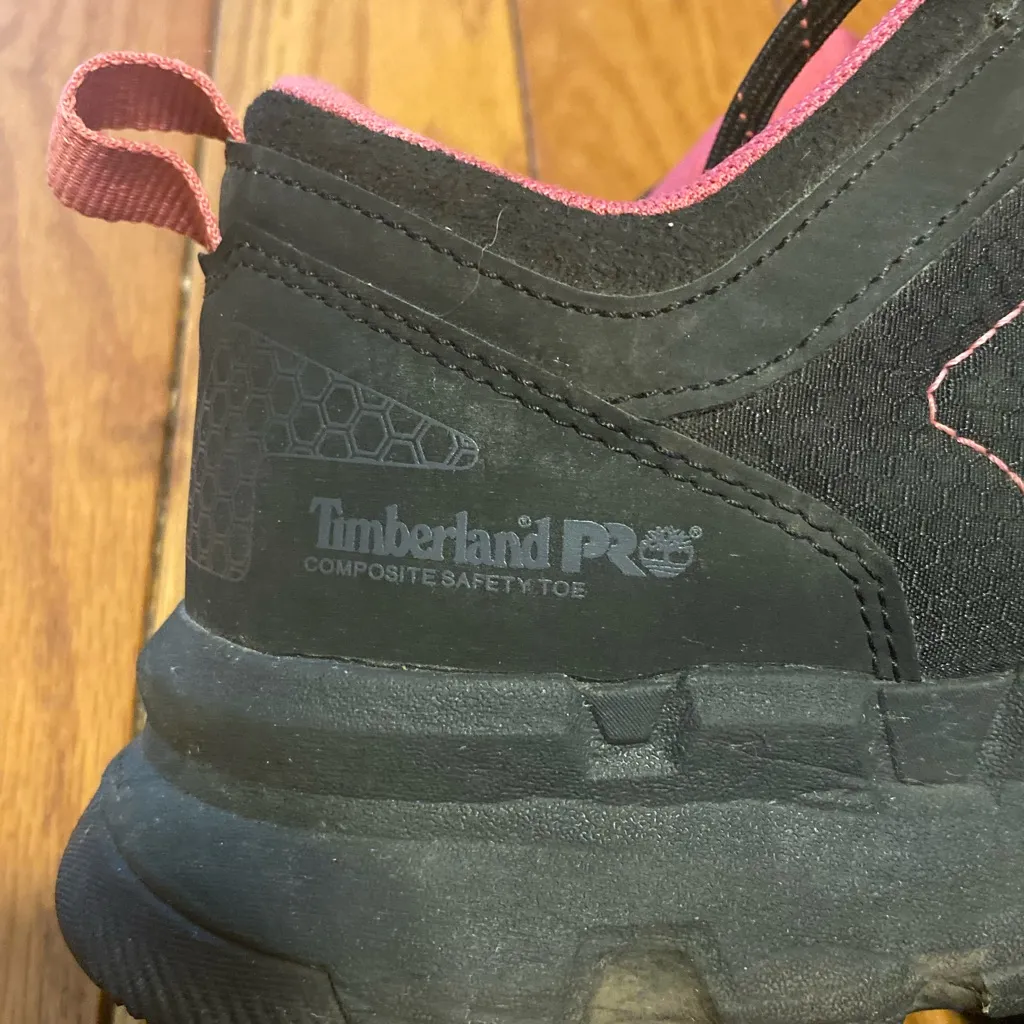 Women's Timberland PRO Powertrain EV Pink Black Composite Toe Size 11W 11 Wide - Image 3