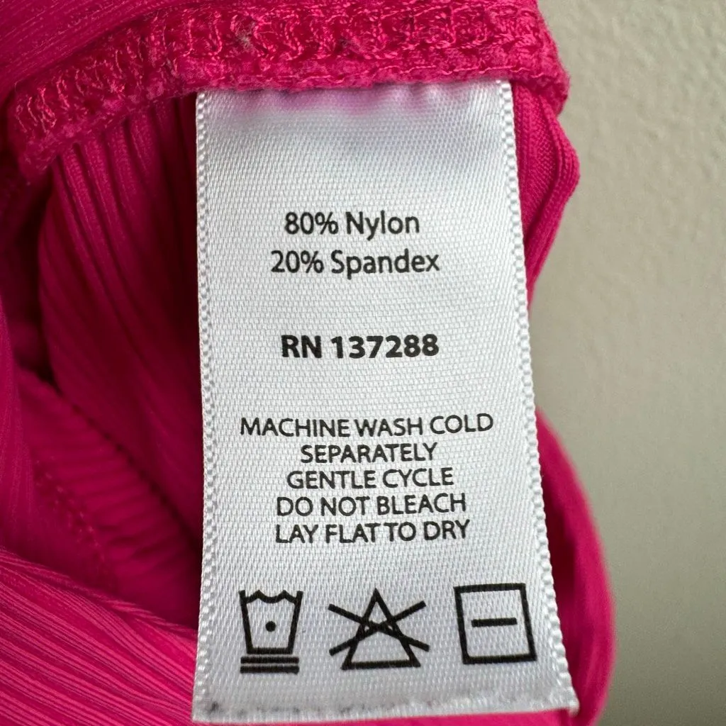 Year of Ours Football Lace Up Ribbed Preppy Legging Hot Pink Women’s Size XL - Image 8