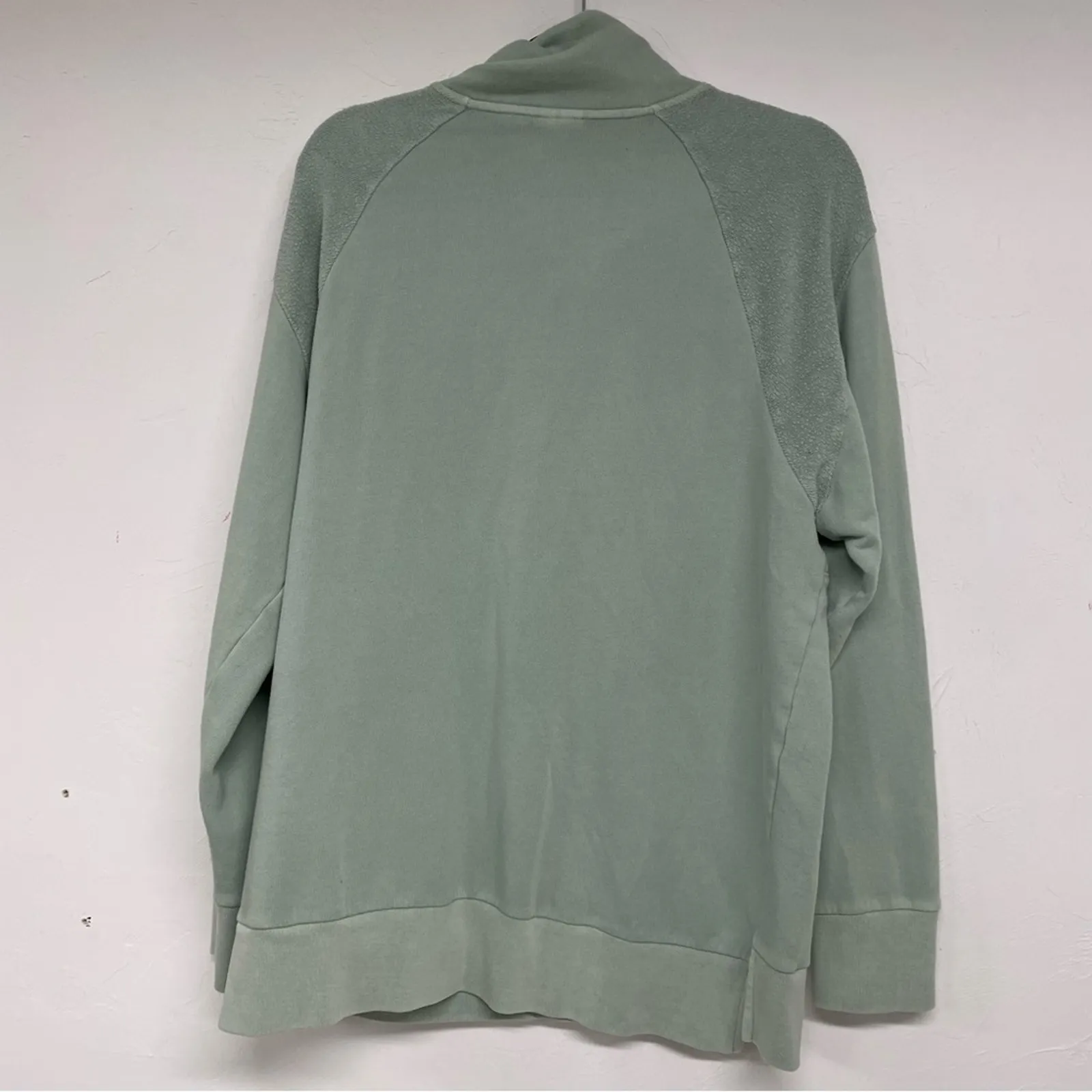 Pink Victoria Secret Moss Green Quarter Zip Pullover Sweater Oversized Womens S - Image 6