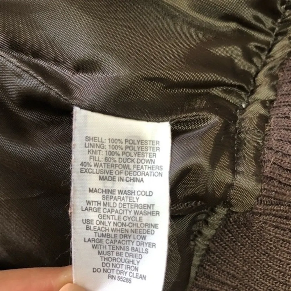 EXPRESS  Chocolate Brown Sleeveless Puffer Feather Filled Jacket - Image 6