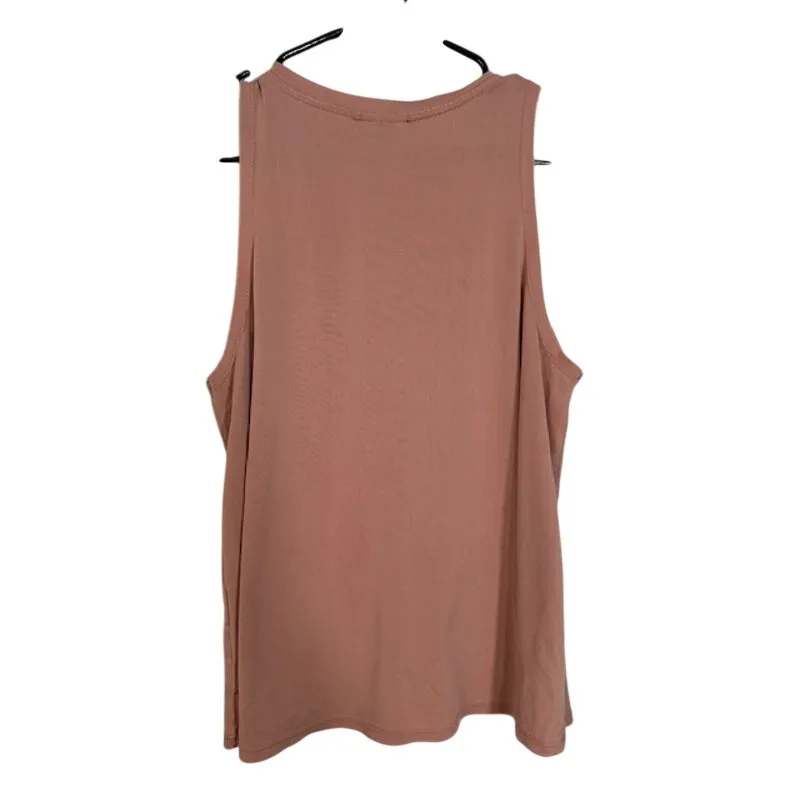Forever 21 Coral Dressy Scoop Neck Tank Top Women Sz M - Image 2