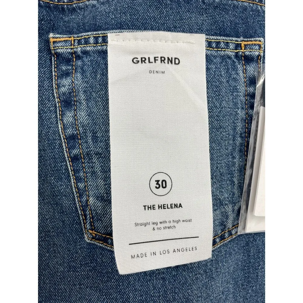 GRLFRND Jeans Womens 30 Helena High Waist Straight Leg Blue Close to You NWT - Image 6