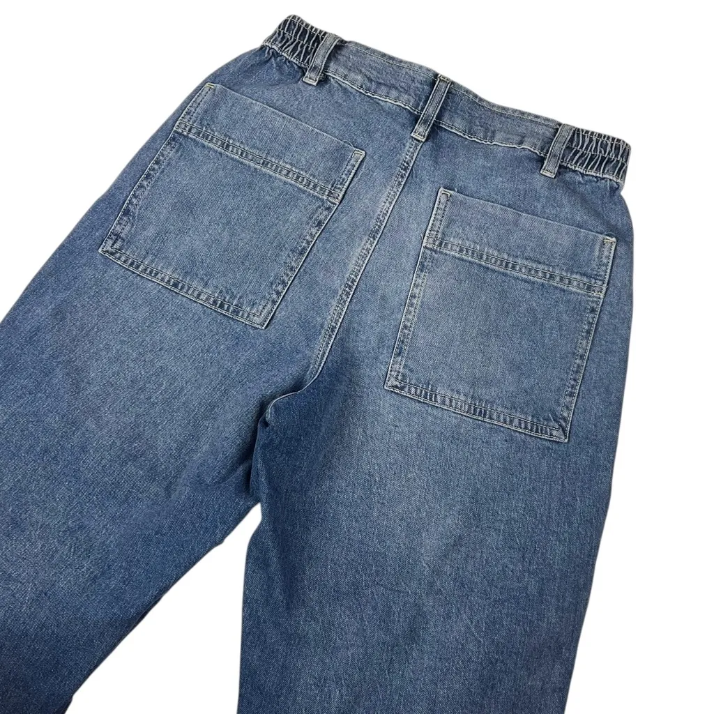 Forever 21 High Rise Baggy Barrel Jogger Baggy Blue Denim Jeans - Image 7