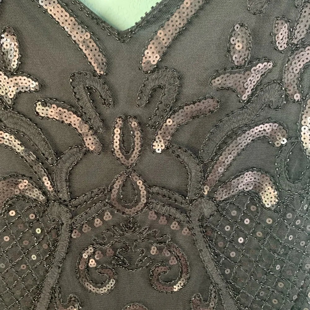 Antica Sartoria By Giacomo Cinque Black Sequin Dress Size Small - Image 3