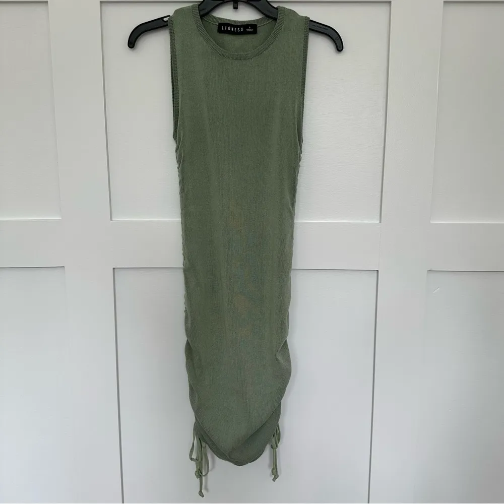 Princess Polly Lioness Military Minds Mini Dress Sage Green - Image 11