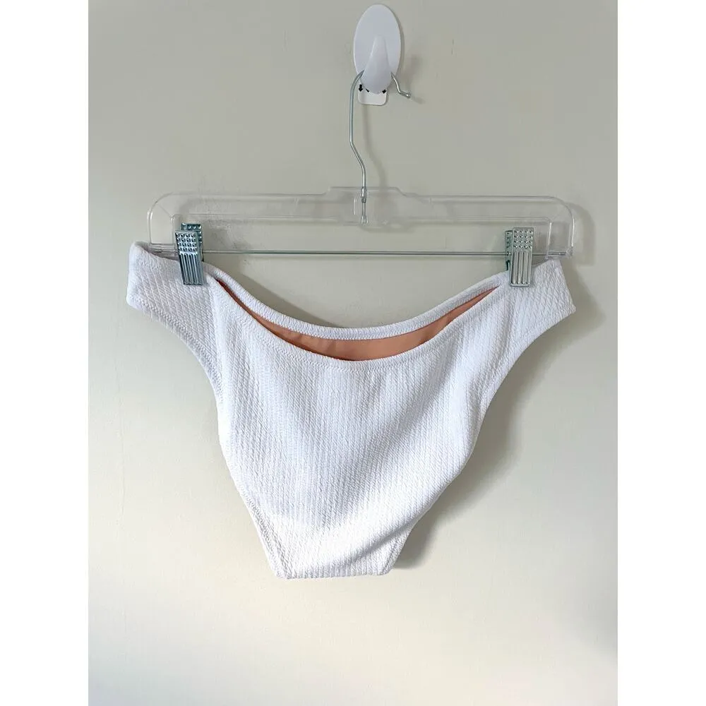 J. Crew Curve Bikini Bottom White Size Large NEW - Image 2