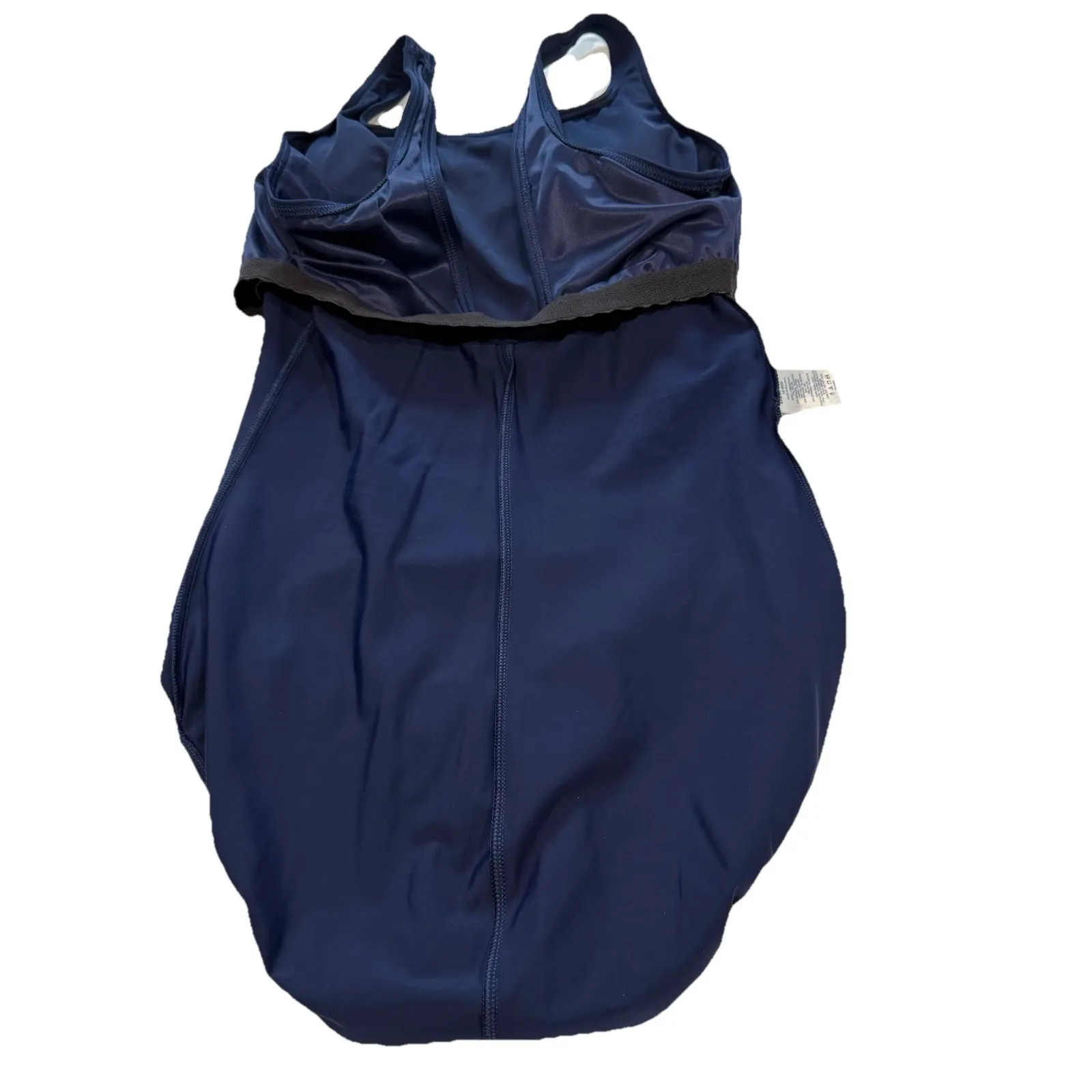 Lands End Navy Blue Tugless Low Leg Soft Cup One Piece Swimsuit Size 12 DDD - Image 9