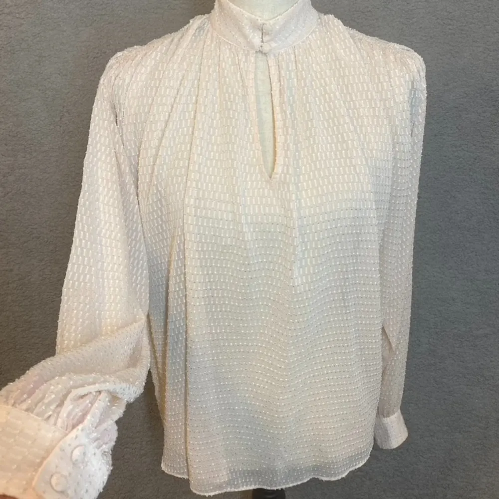 House of Harlow x Revolve Bonet Blouse Blush Pink XS Boho - Image 2