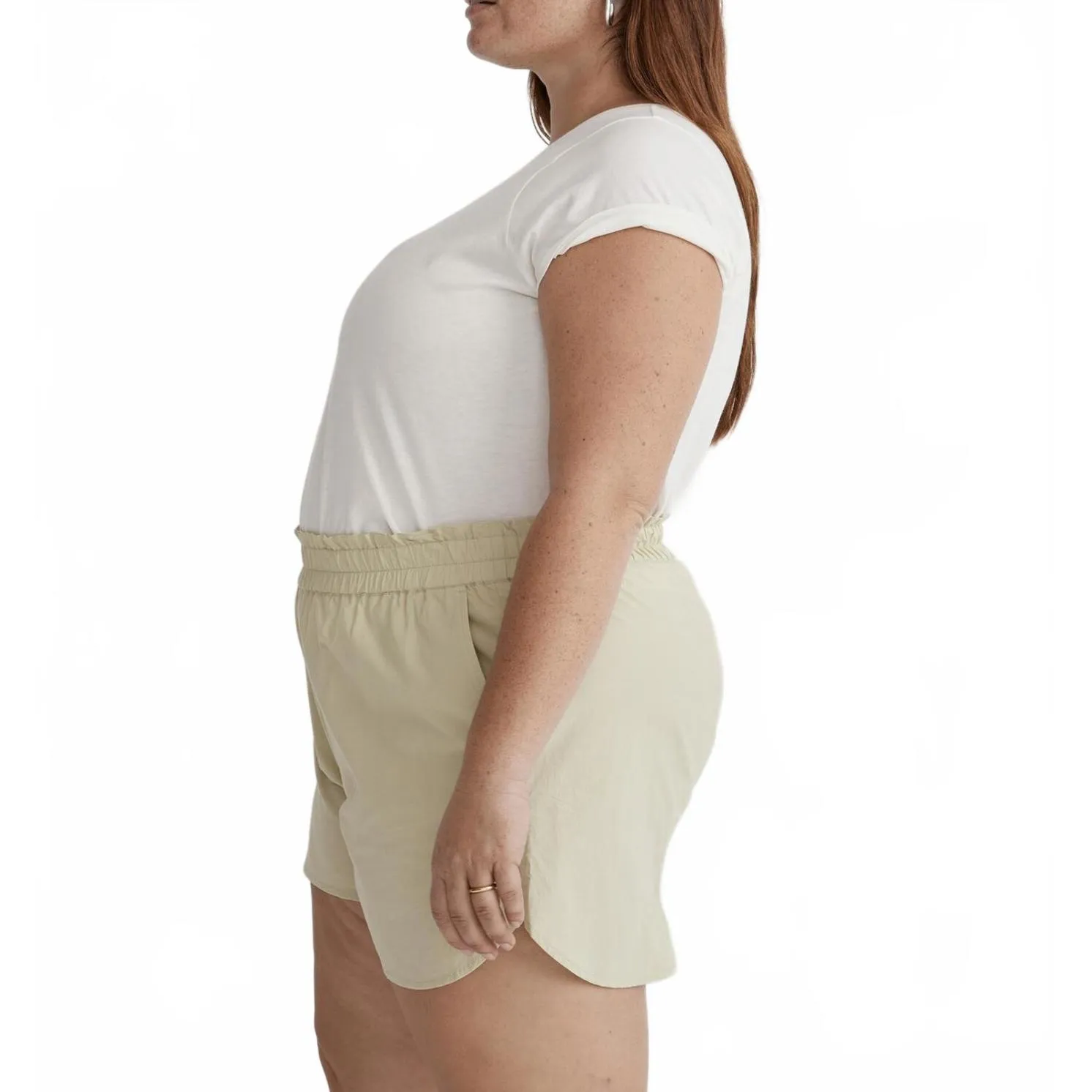 Madewell 100% Cotton Plus Pull-On Shorts Signature Poplin Faded Seagrass NWT 3X - Image 7