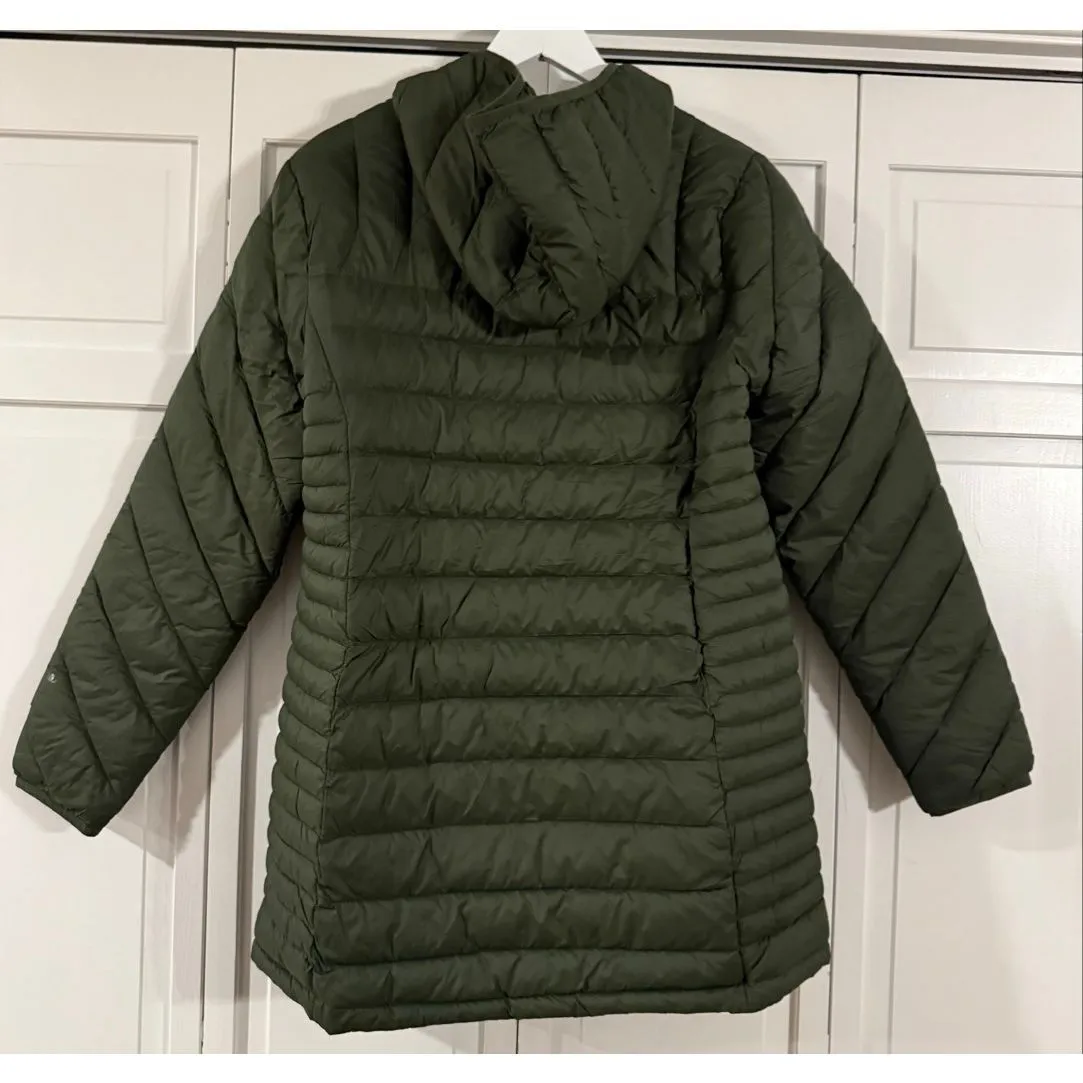 Lands’ End NWT Primaloft Olive puffer jacket with hood small - Image 7