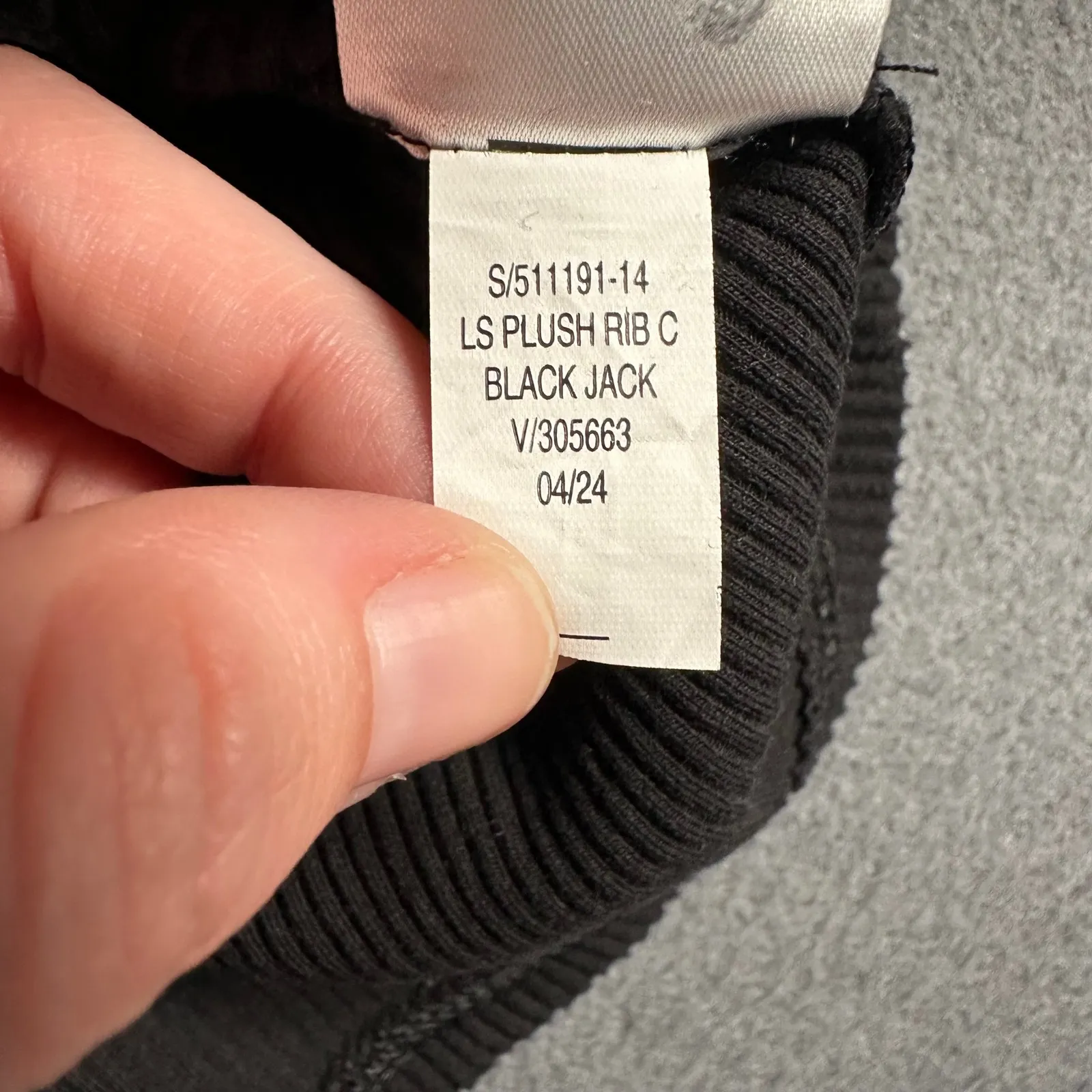 Old Navy Plush Tee Womens Large Long Sleeve Plush Ribbed Tee Black Pullover Y2K - Image 6