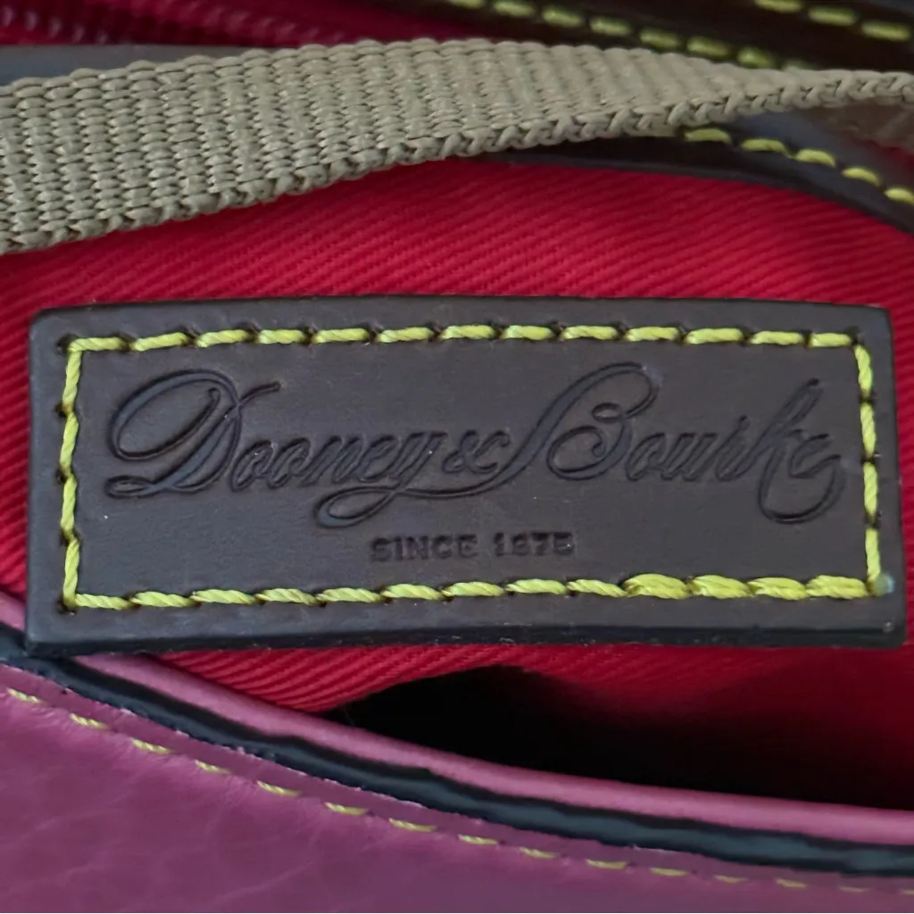 Dooney & Bourke Samba Pink Pebbled Leather Crossbody - Image 7