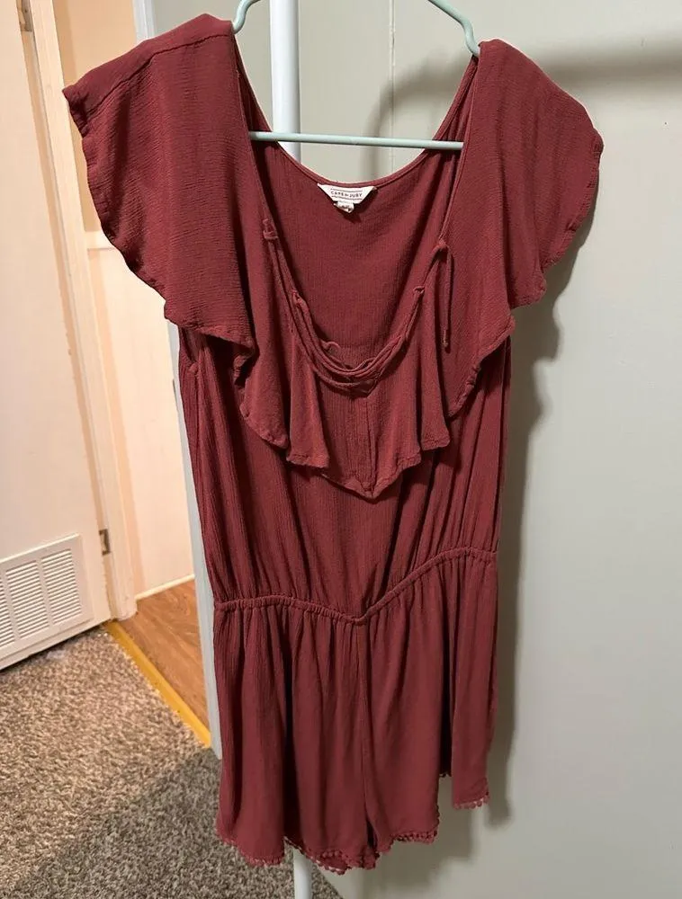 Cape Juby Mauve Short Sleeve Romper size small - Image 2