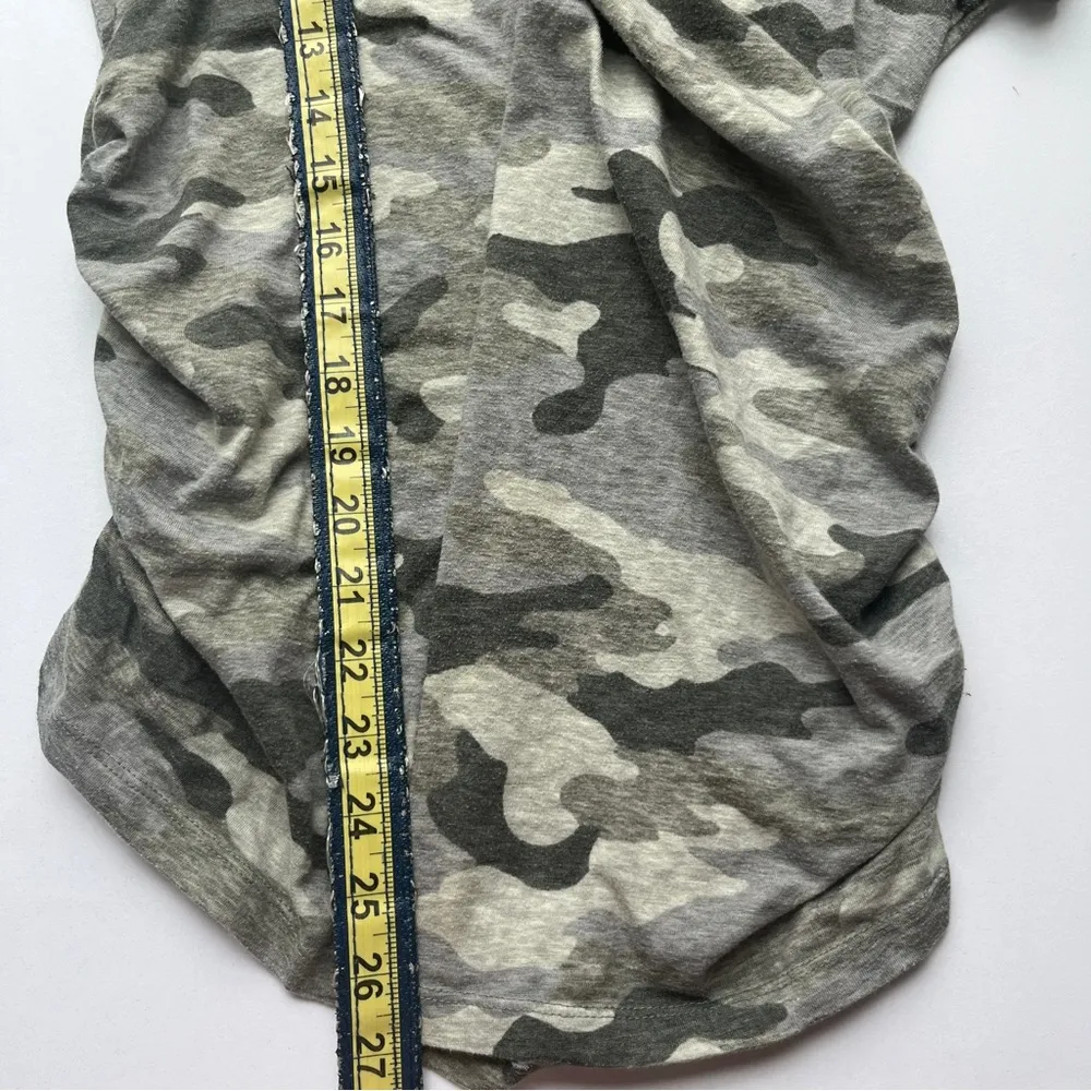 a:glow v-neck camouflage maternity pregnancy short sleeve shirt green small - Image 6