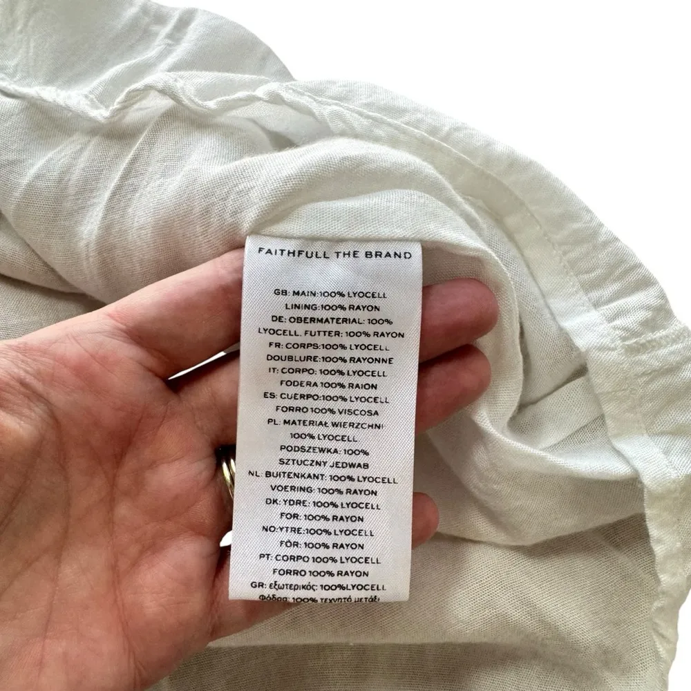 Faithfull The Brand Celina Midi Dress Cutout Tan TieDye Beach Size X-SMALL USA 2 - Image 15