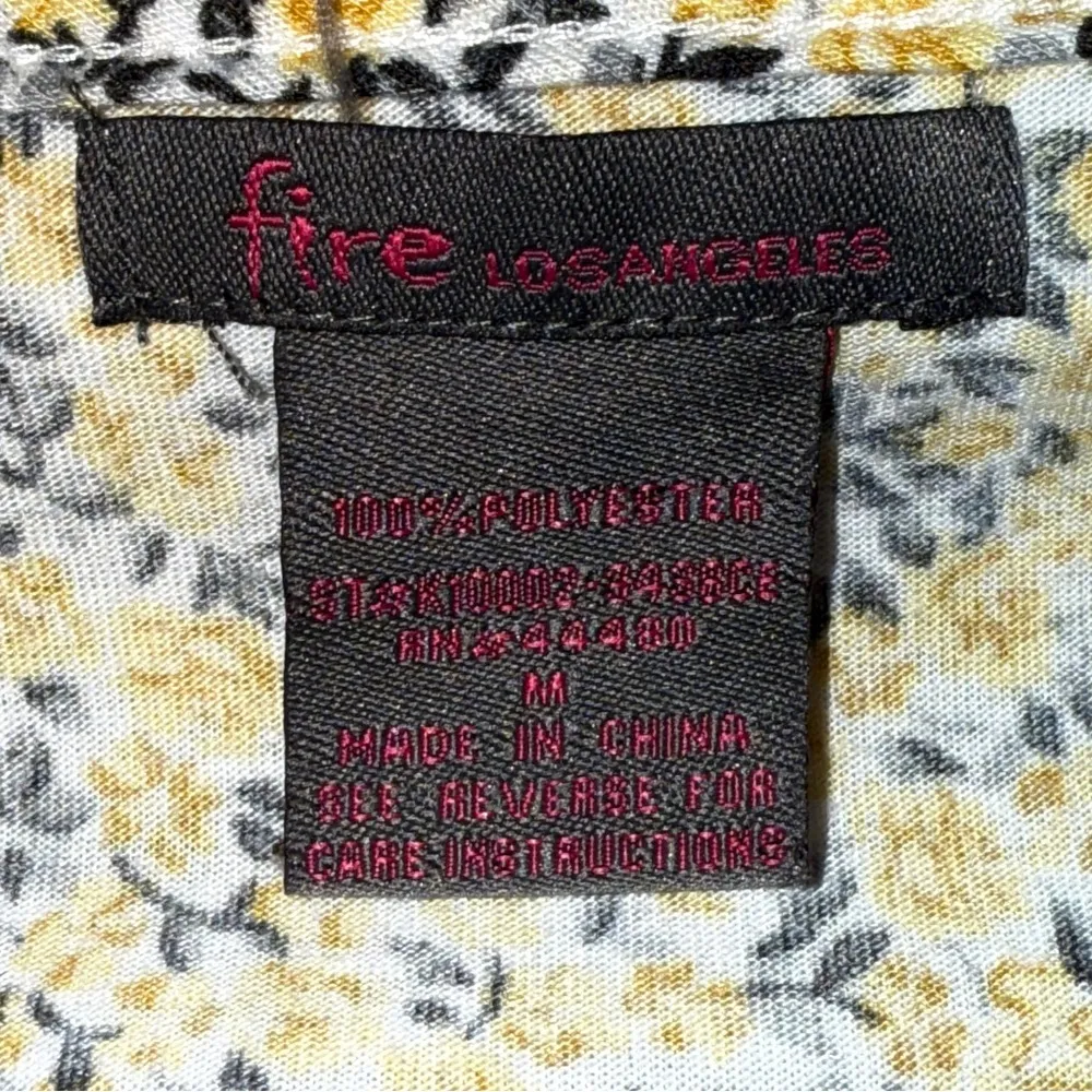Fire Los Angeles Yellow Ruffled Tie Front Tank Top - Image 3