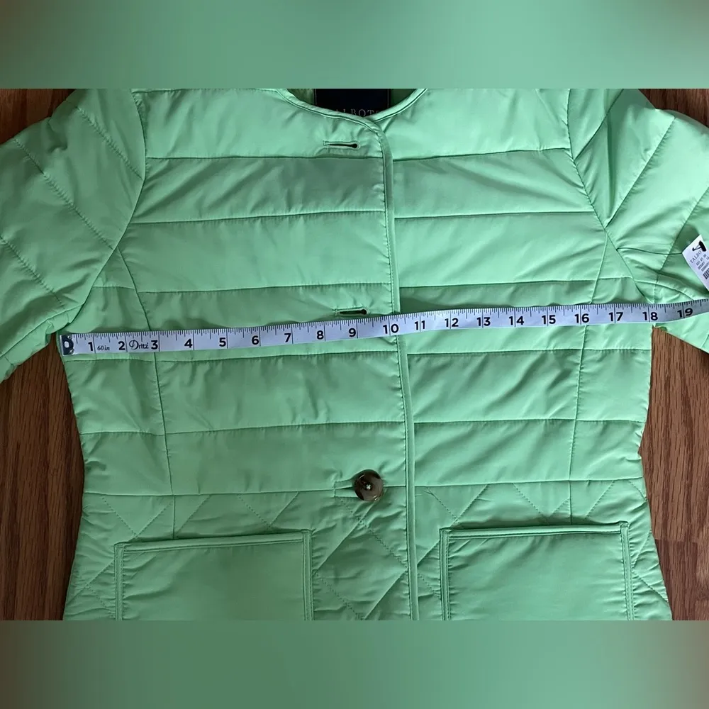 ✨HP✨ NWT Talbot’s Lime Green Quilted Button Up Jacket Sz XS - Image 8