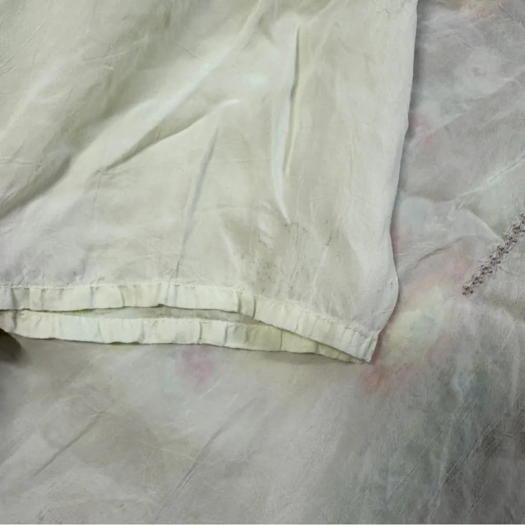 Johnny Was Women’s Floral Embroidered V-Neck Blouse Top Sheer in Mint Green 1X - Image 16